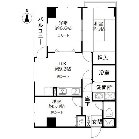 ときわ台駅 徒歩1分 4階の物件間取画像